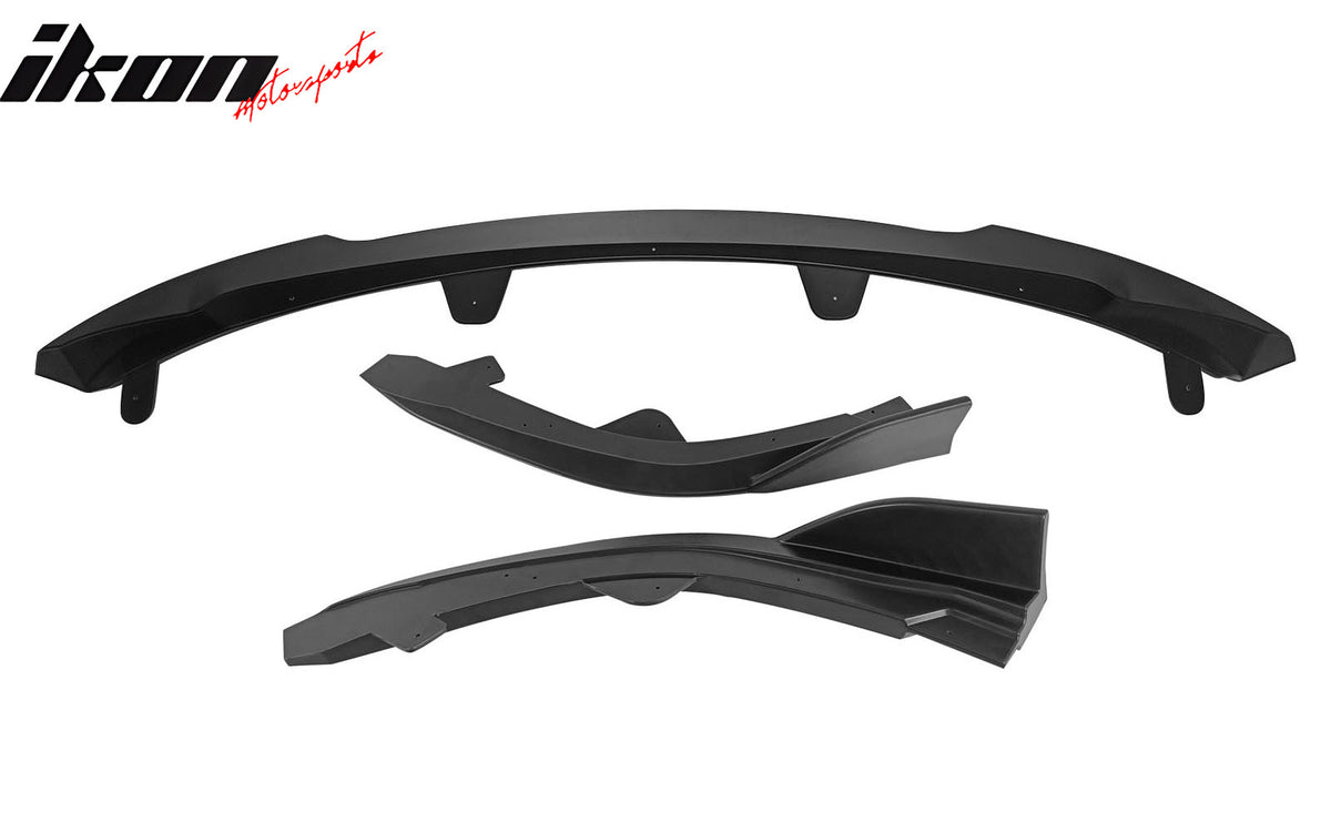 Fits 22-25 Toyota Corolla Auris E210 Hatchback 3PCS Front Bumper Lip Matte Black