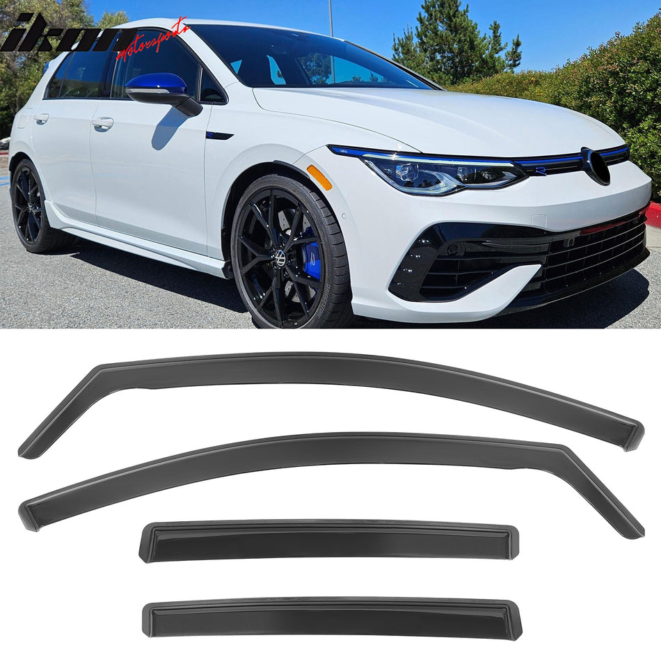 2022-2025 Volkswagen GTI Golf R In-Channel Window Visors Sun Guards PC