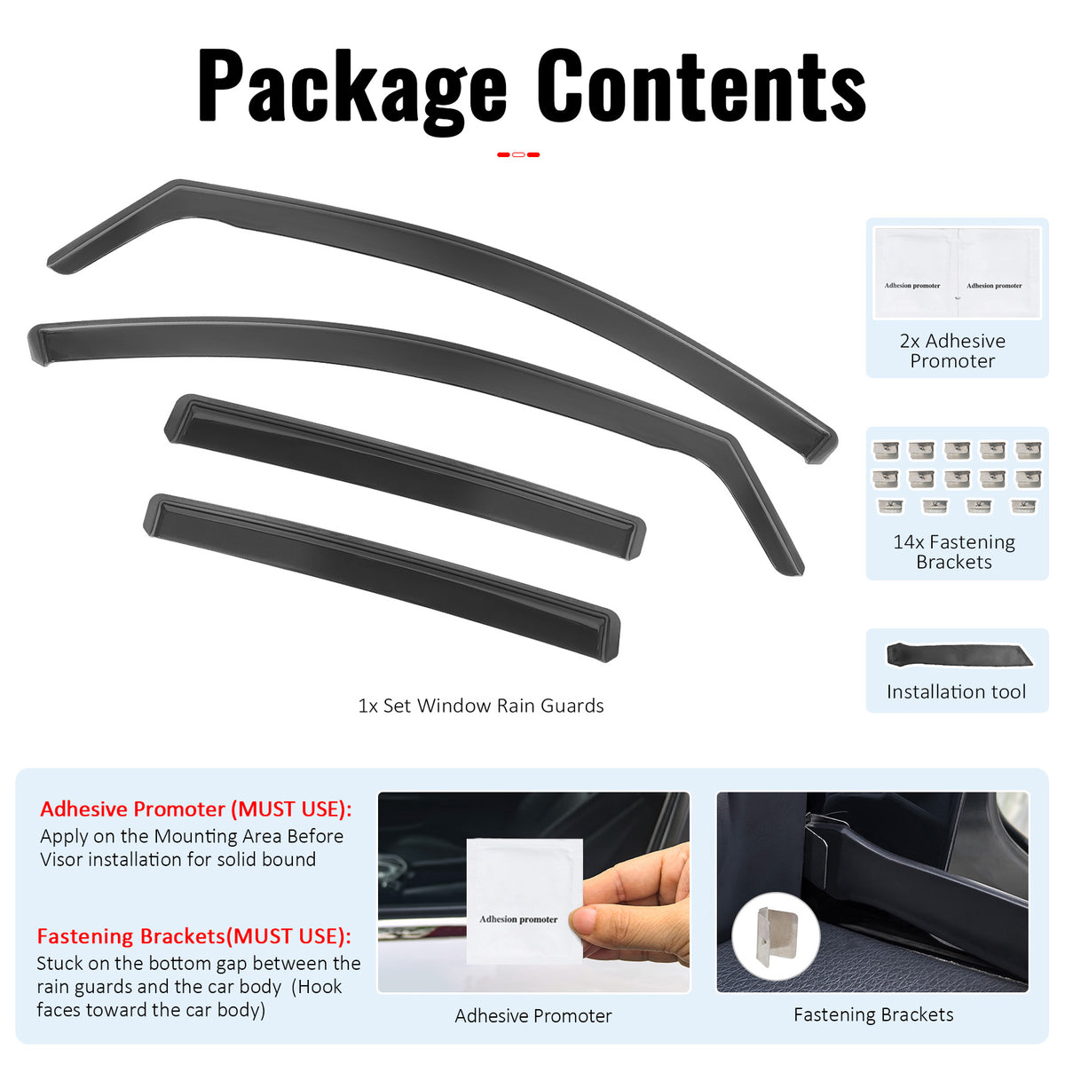 Fits 22-26 Volkswagen MK8 Golf GTI Golf R In-Channel Window Visors Deflectors PC
