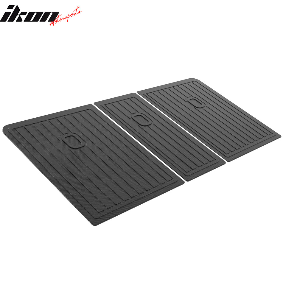 IKON MOTORSPORTS 3D TPE Backrest Mats, Compatible with 2022-2025 Mercedes-Benz X243 EQB 300 350 250+ 5 Seats, All Weather Rear Seat Back Mat Cover Protector, Black