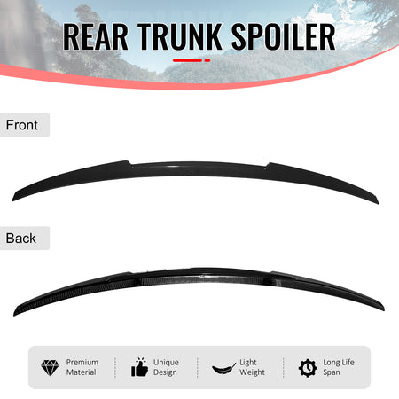 Fits 22-25 BMW G26 4-Series Gran Coupe & i4 M4 Trunk Spoiler Carbon Fiber Print