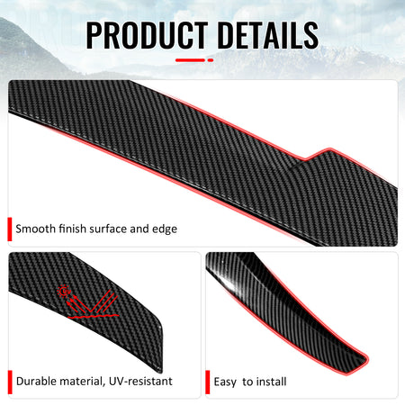 Fits 22-25 BMW G26 4-Series Gran Coupe & i4 M4 Trunk Spoiler Carbon Fiber Print