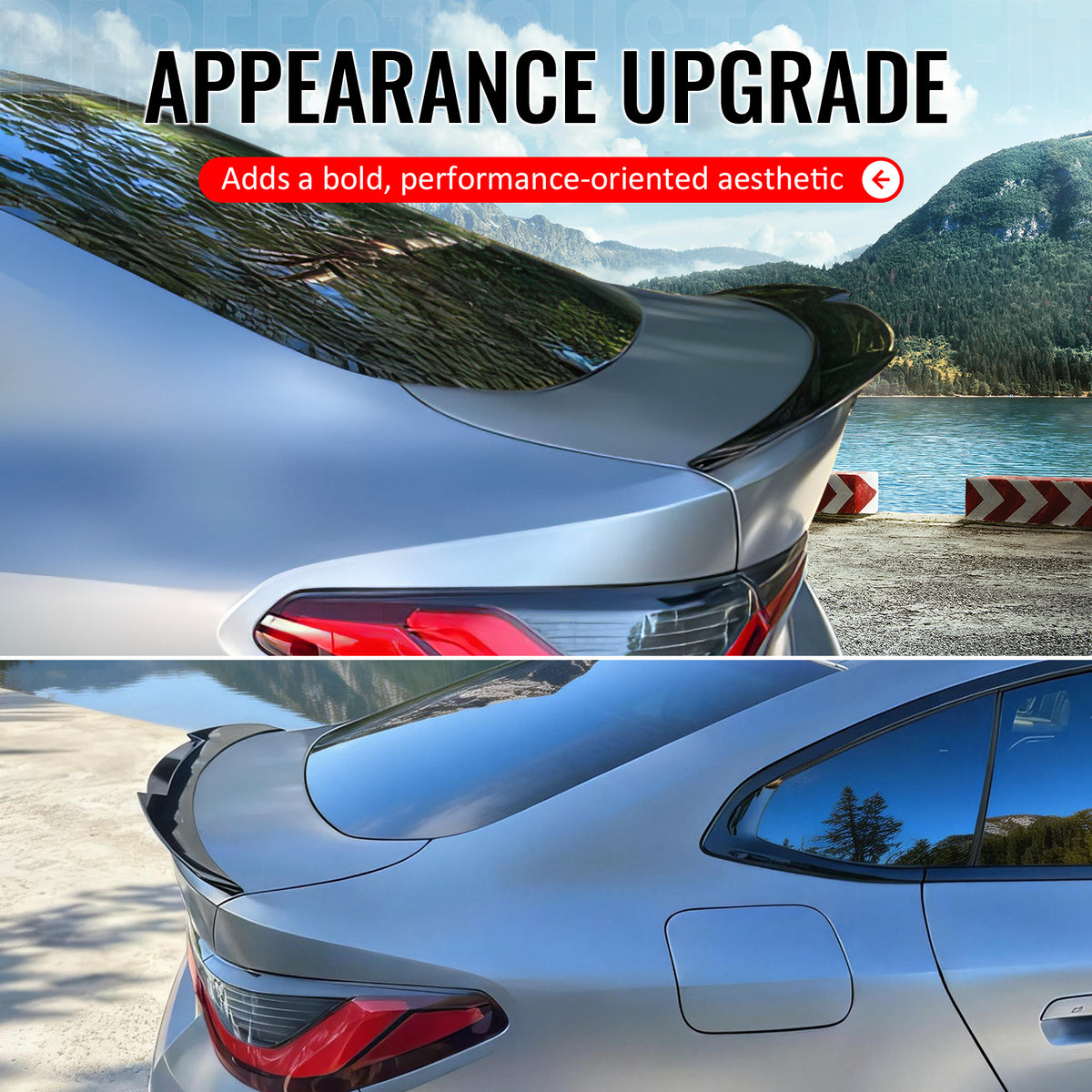 Fits 22-25 BMW G26 4-Series Gran Coupe & i4 M4 Trunk Spoiler Carbon Fiber Print