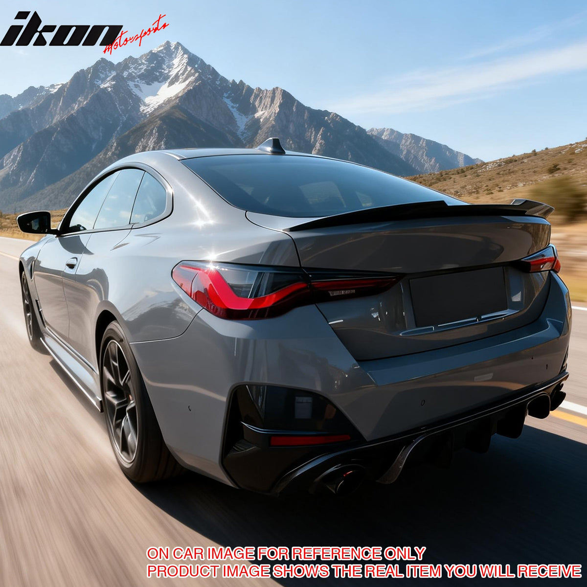 Fits 22-25 BMW G26 4-Series Gran Coupe & i4 M4 Trunk Spoiler Carbon Fiber Print