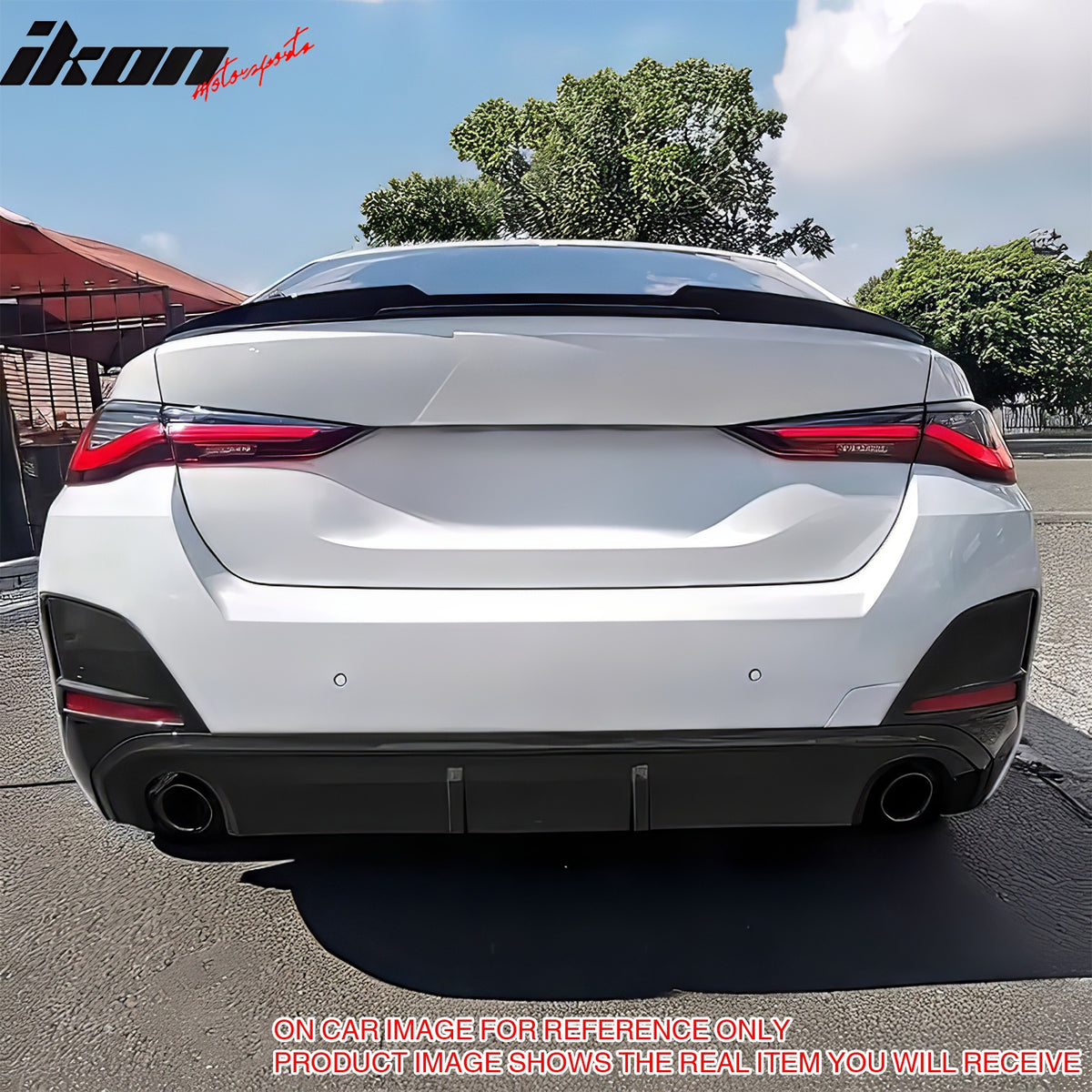 Fits 22-25 BMW G26 4-Series Gran Coupe & i4 M4 Trunk Spoiler Carbon Fiber Print