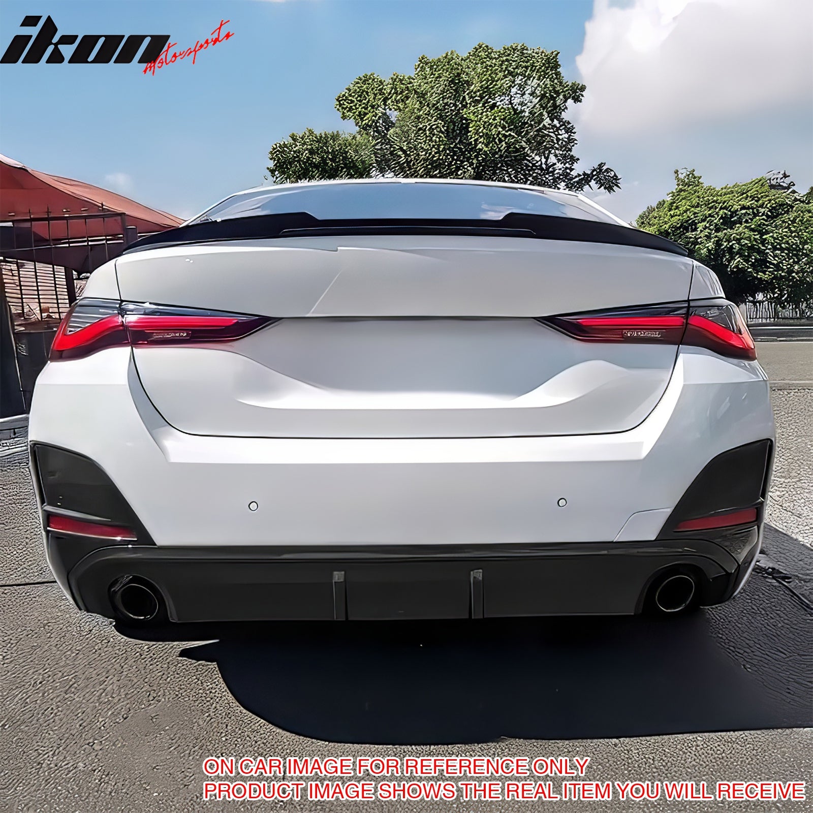 Fits 22-25 BMW G26 4-Series Gran Coupe & i4 M4 Trunk Spoiler Carbon Fiber Print