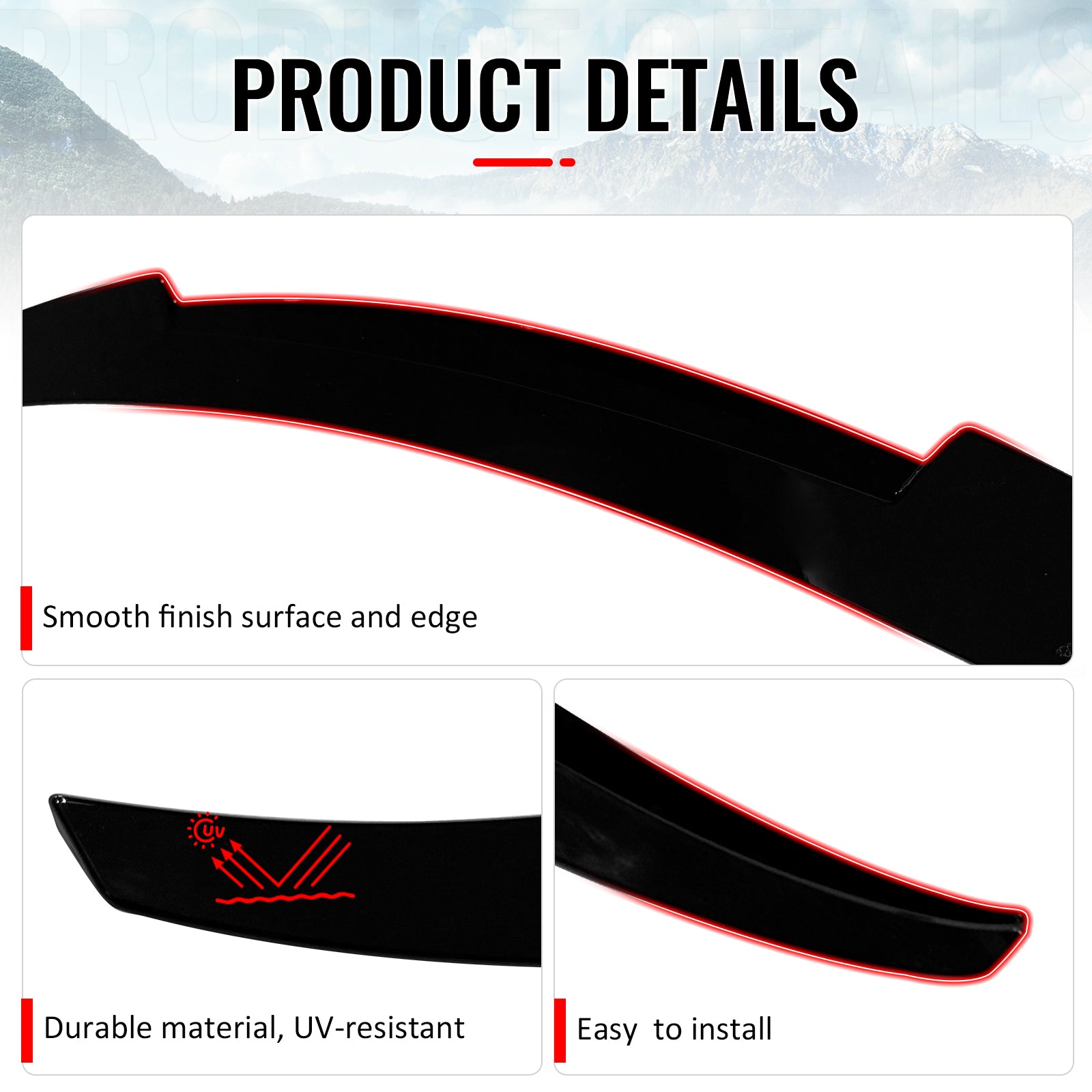 Fits 22-25 BMW G26 4-Series Gran Coupe & i4 M4 Style Trunk Spoiler Gloss Black