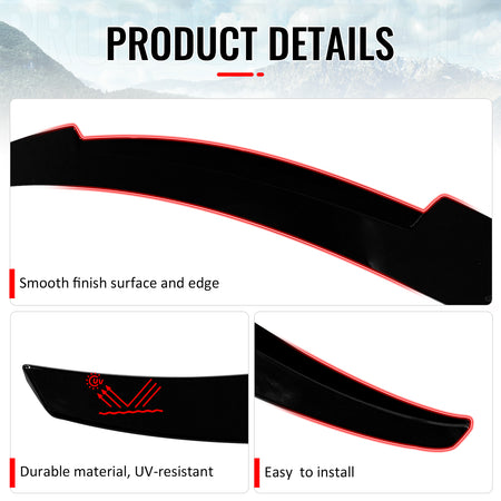 Fits 22-25 BMW G26 4-Series Gran Coupe & i4 M4 Style Trunk Spoiler Gloss Black