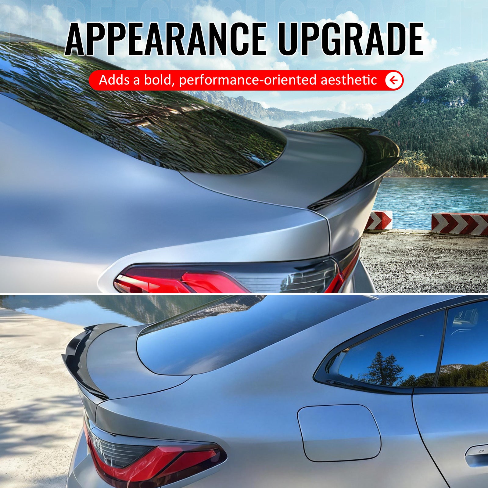 Fits 22-25 BMW G26 4-Series Gran Coupe & i4 M4 Style Trunk Spoiler Gloss Black