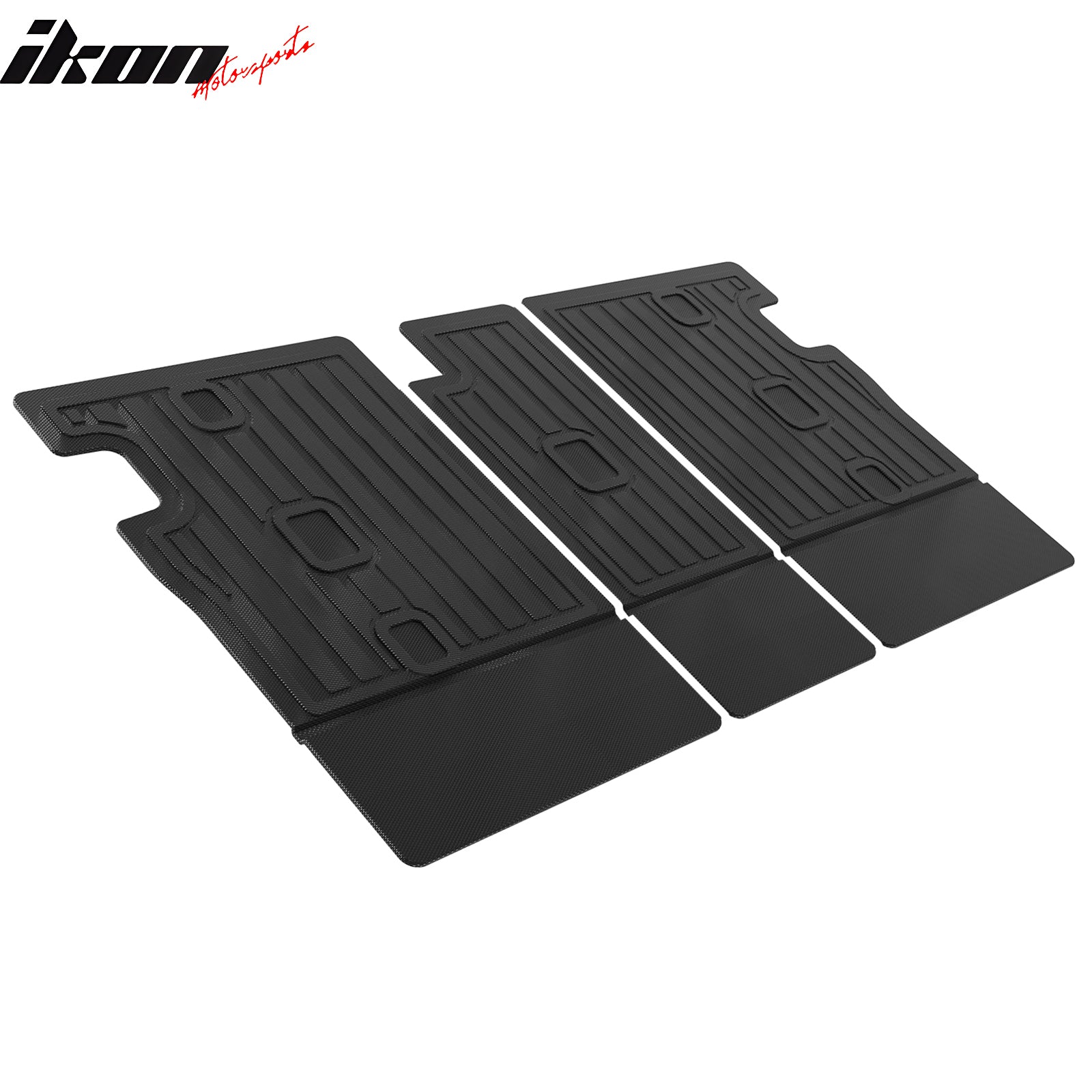 IKON MOTORSPORTS 3D TPE Backrest Mats, Compatible with 2022-2025 BMW I20 IX, All Weather Rear Seat Back Mat Cover Protector, Black