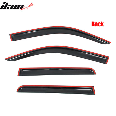 Fits 22-25 Ford Maverick Slim Window Visors Acrylic Sun Shade Rain Guard 4PCS
