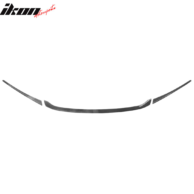 Fits 22-26 Honda Civic MD Style 3PCS Hood Bonnet Grille Trim Carbon Fiber Print