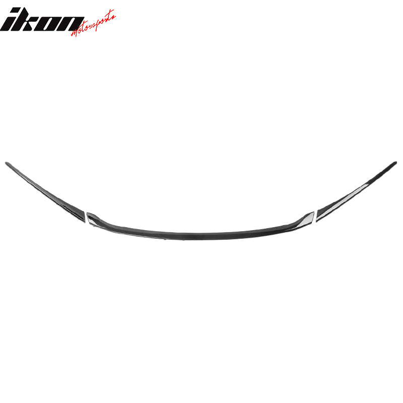 Fits 22-26 Honda Civic MD Style 3PCS Hood Bonnet Grille Trim Kit ABS Gloss Black