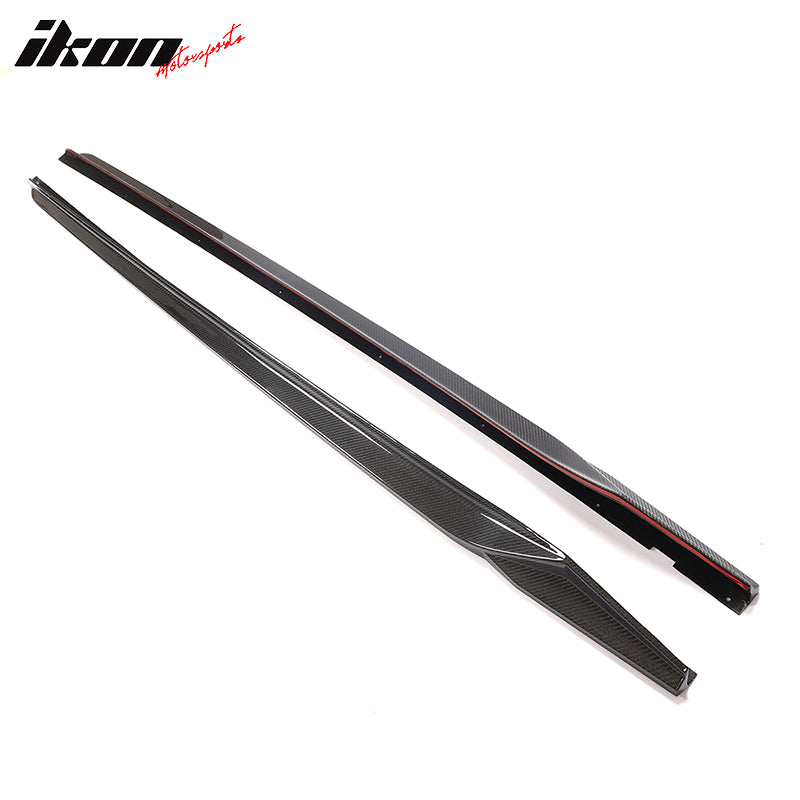 Fits 22-26 Honda Civic HPD Style Carbon Fiber Side Skirts Extensions Panel