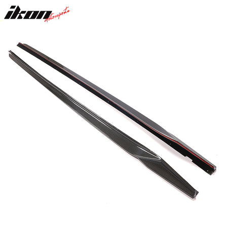 Fits 22-26 Honda Civic HPD Style Carbon Fiber Side Skirts Extensions Panel