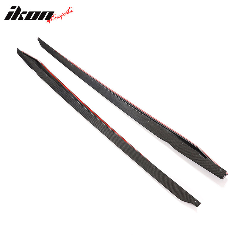 Fits 22-26 Honda Civic HPD Style Carbon Fiber Side Skirts Extensions Panel