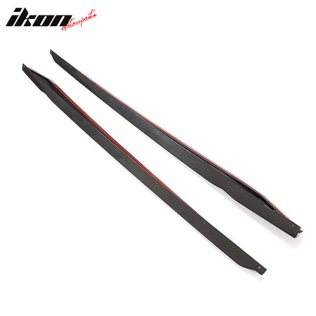 Fits 22-26 Honda Civic HPD Style Carbon Fiber Side Skirts Extensions Panel