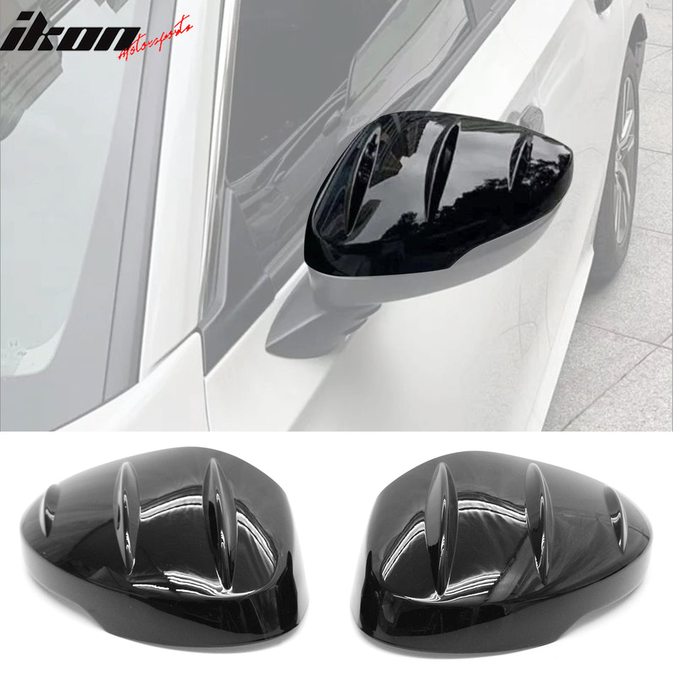 2022-2025 Honda Civic JDM Gloss Black Rear Side Mirror Covers ABS