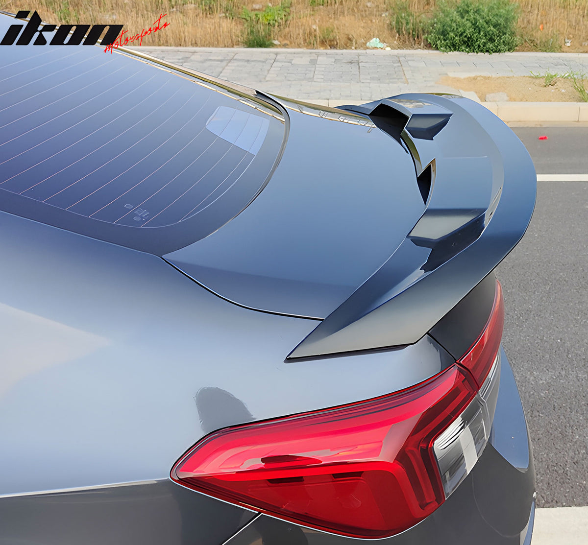 Fits 22-26 Honda Civic 11th Gen Sedan Trunk Spoiler Gloss Black Rear Wing ABS