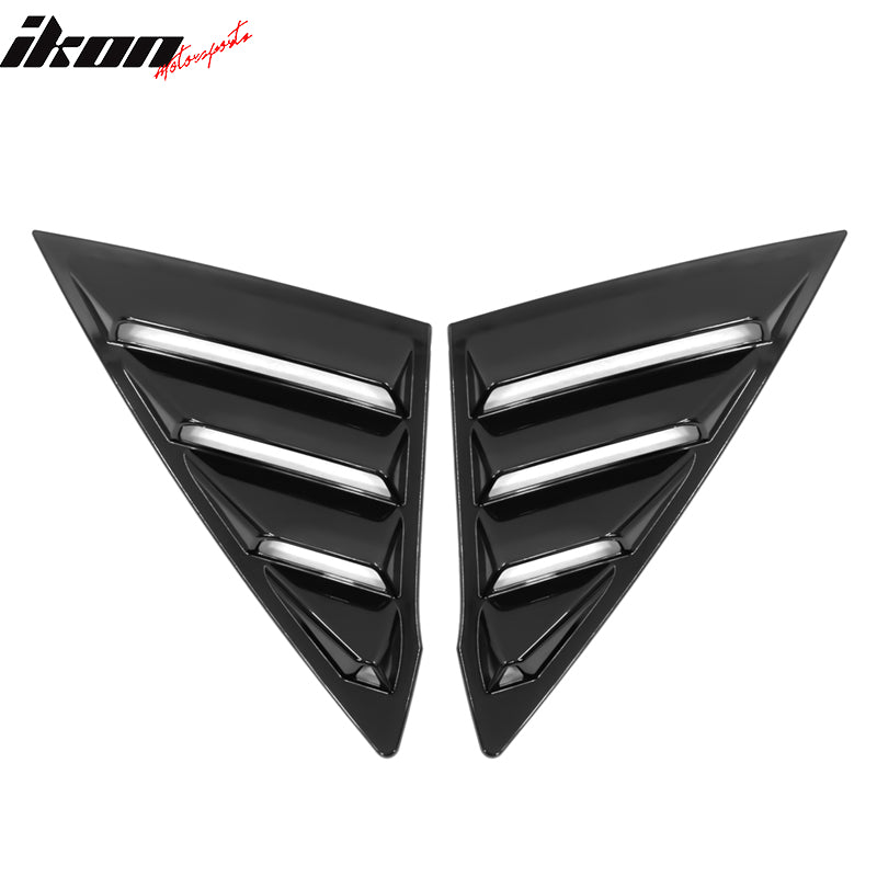 Fits 22-26 Honda Civic 11th Gen Sedan PC 2PCS Rear Window Louver Scoops