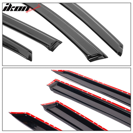 Fits 22-26 Honda Civic Sedan Acrylic Tape-on 4PCS Window Visors Vent Rain Guard