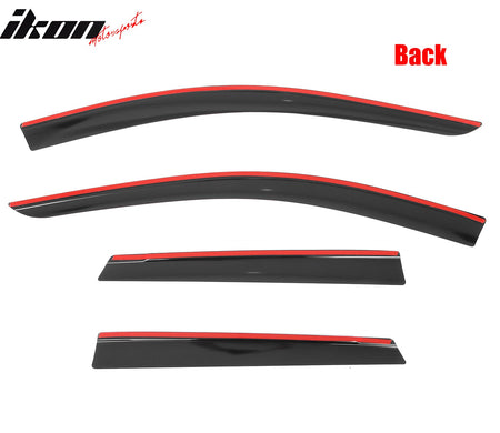 2022 - 2025 Hyundai Santa Cruz Low Profile Style Tape on Window VisorsIkon Motorsports