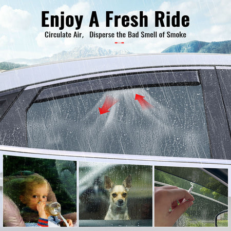 2022 - 2025 Hyundai Tucson Side Window Visor Black In - Channel DeflectorsIkon Motorsports