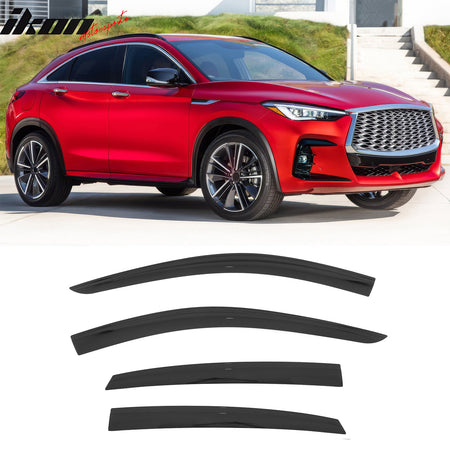 2022 - 2025 Infiniti QX55 Low Profile Style Tape on Window Visors GuardsIkon Motorsports