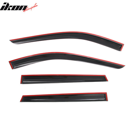 Fits 22-26 Infiniti QX60 Smoke Acrylic Mugen Style Window Visors Deflector 4PCS