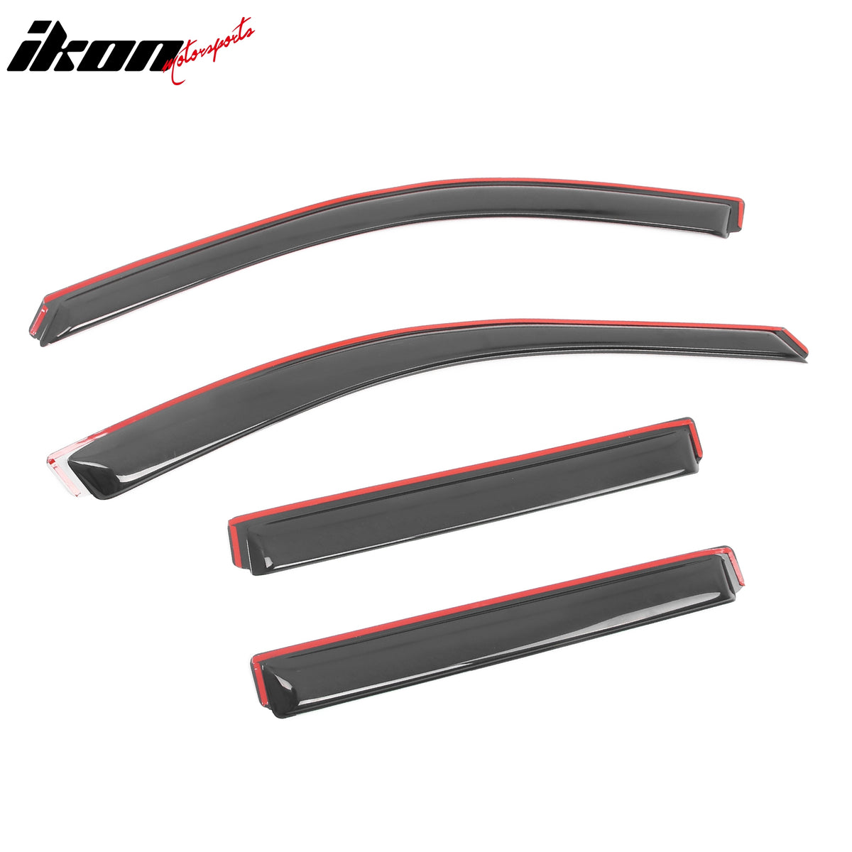 IKON MOTORSPORTS In Channel Window Visors Compatible with 2022-2025 Jeep Grand Cherokee, Slim Style Acrylic Smoke Rain Guards, Side Window Wind Deflectors 4PCS