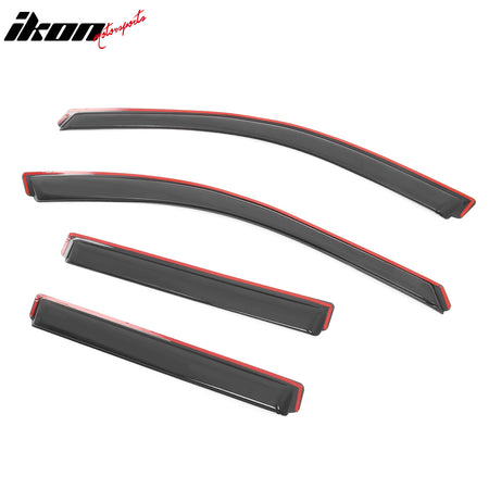 Fits 22-25 Jeep Grand Cherokee Window Visors Side Door In Channel Deflector Vent