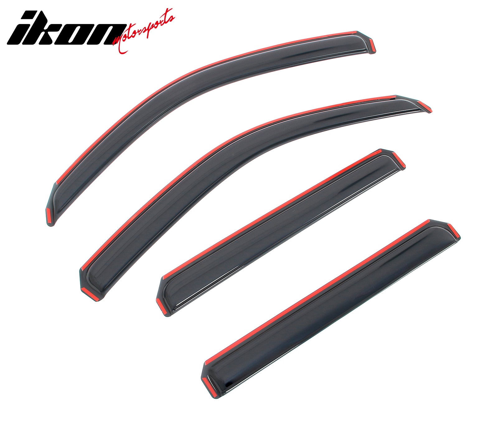 Fits 22-26 Nissan Frontier Crew Cab Window Visor In-Channel Deflector Rain Guard