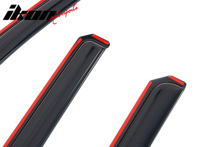 Fits 22-26 Nissan Frontier Crew Cab Window Visor In-Channel Deflector Rain Guard