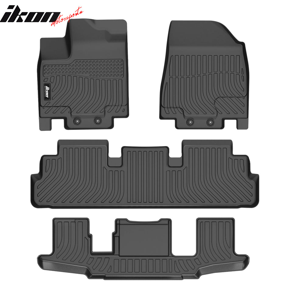 3D Molded Floor Mats for Nissan Pathfinder Infiniti QX60 2022-2025 TPE