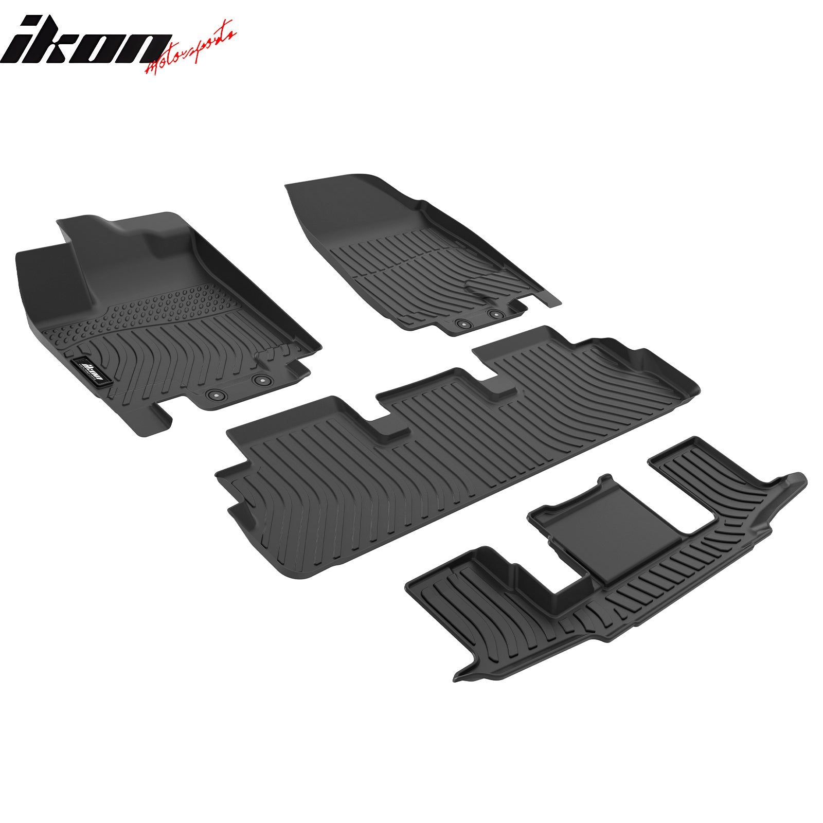 For 22-25 Pathfinder 7-Seat QX60 6-Seat Anti-Slip Floor Mats All Weather TPE 4PC