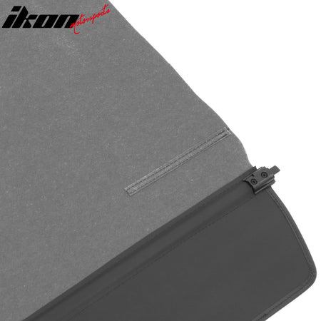 Fits 22-25 Rivian R1S Retractable Rear Trunk Cargo Luggage Cover Canvas Black