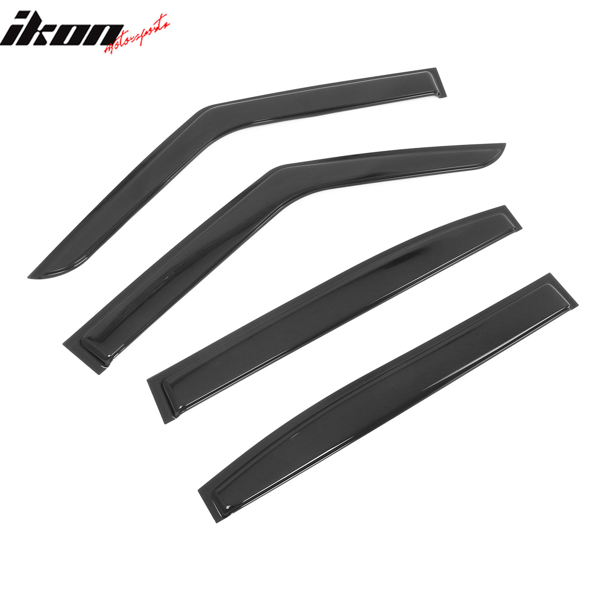 Fits 22-25 Rivian R1T Window Visors Vent Rain Wind Sun Guards Deflectors Tape-On