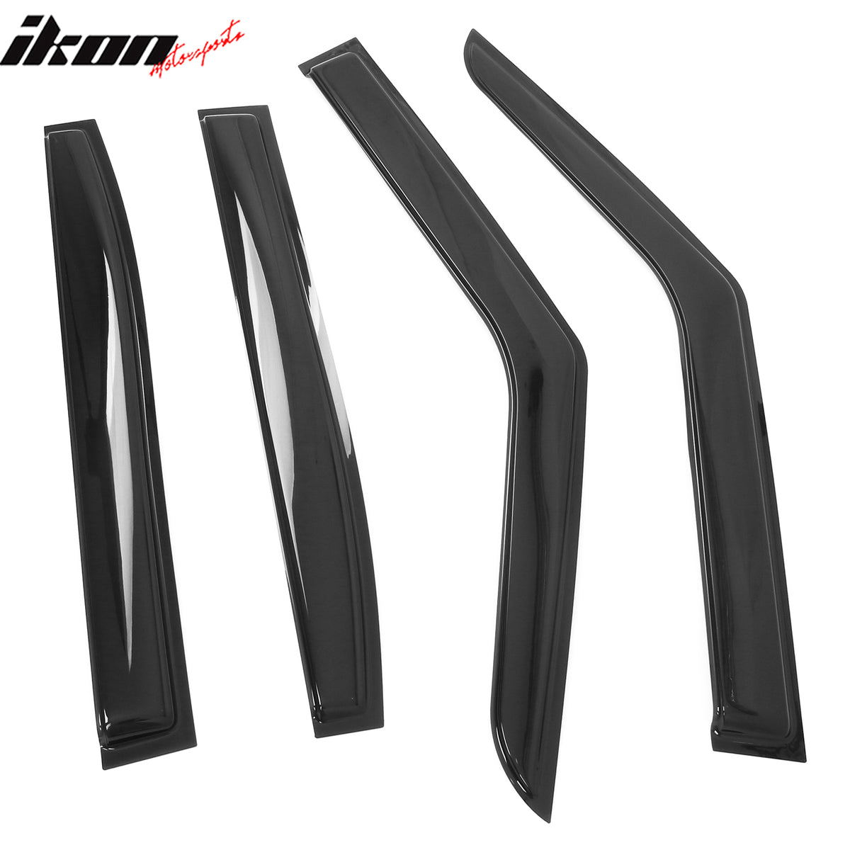 Fits 22-25 Rivian R1T Window Visors Vent Rain Wind Sun Guards Deflectors Tape-On