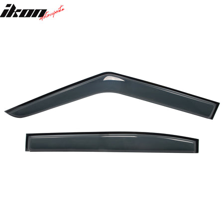 Fits 22-25 Rivian R1T Window Visors Vent Rain Wind Sun Guards Deflectors Tape-On