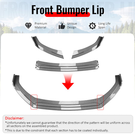 Fits 22-25 Subaru BRZ IKV2 Front Bumper Lip Chin Splitter Carbon Fiber Print PP