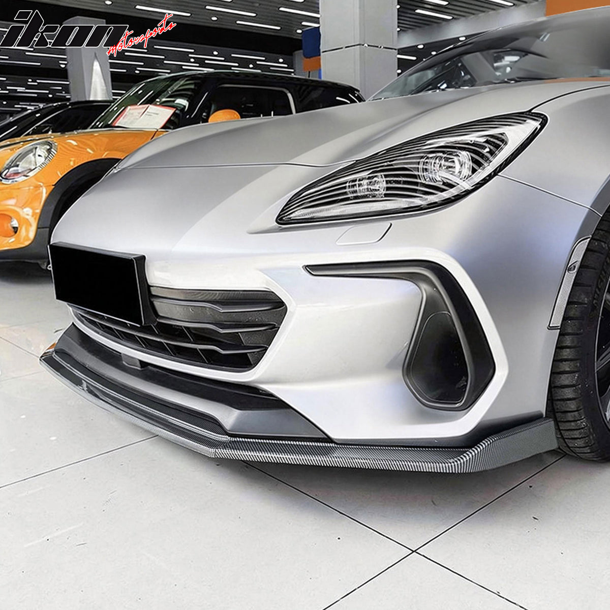 Fits 22-25 Subaru BRZ IKV2 Front Bumper Lip Chin Splitter Carbon Fiber Print PP