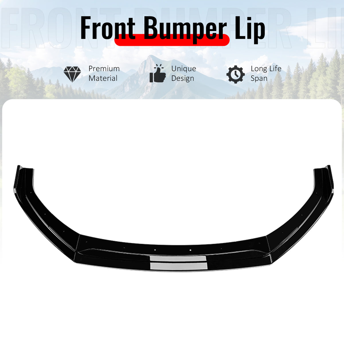 Fits 22-25 Subaru BRZ IKV2 Style Front Bumper Lip Chin Splitter PP Gloss Black
