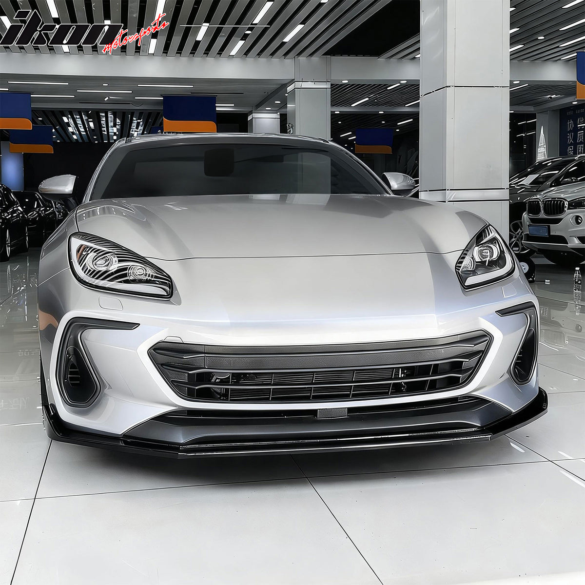 Fits 22-25 Subaru BRZ IKV2 Style Front Bumper Lip Chin Splitter PP Gloss Black