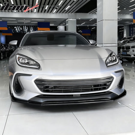 Fits 22-25 Subaru BRZ IKV2 Style Front Bumper Lip Chin Splitter PP Gloss Black