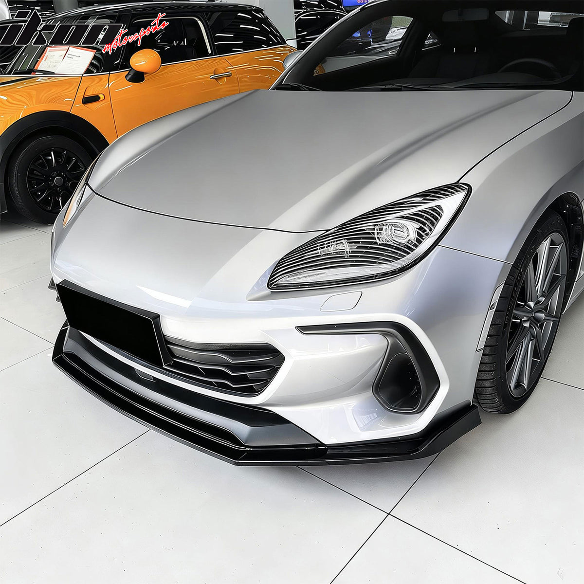 Fits 22-25 Subaru BRZ IKV2 Style Front Bumper Lip Chin Splitter PP Gloss Black