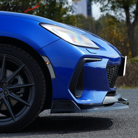 Fits 22-25 Subaru BRZ ZD8 JDM 2 Style Gloss Black Front Bumper Lip Spoiler 3PCS