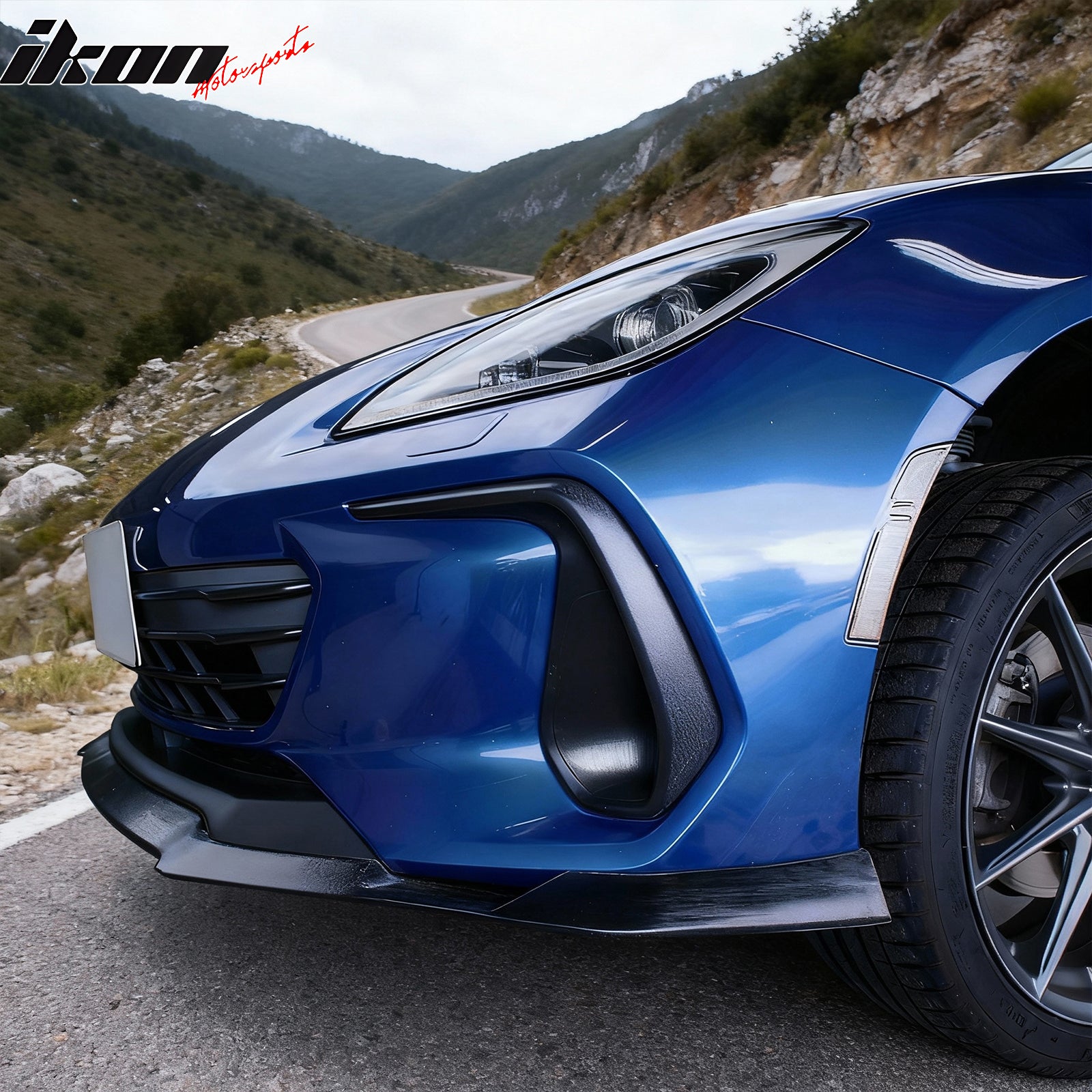 For 22-25 Subaru BRZ IKFM Style Front Bumper Lip Lower Chin Spoiler Unpainted PU