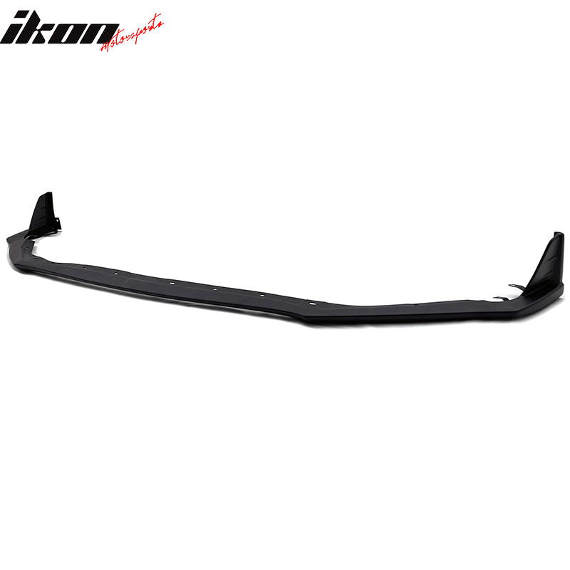 IKON MOTORSPORTS Front Bumper Lip, Compatible with 2022-2025 Subaru BRZ Coupe 2-Door, STI Style Unpainted Black PU Polyurethane Air Dam Chin Spoiler Protector Splitter 1Piece