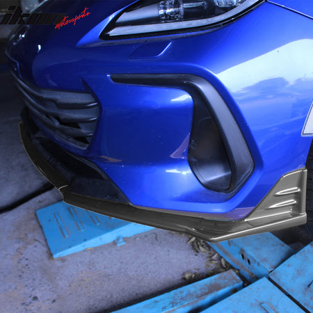 Fits 22-25 Subaru BRZ Front Bumper Lip STI 3PC Style Spoiler Unpainted Splitter