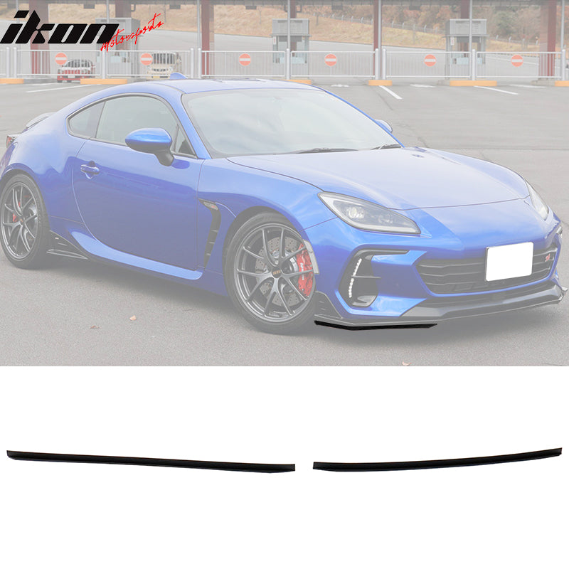 2022-2025 Subaru BRZ STI Style Unpainted Black Front Bumper Lip ABS